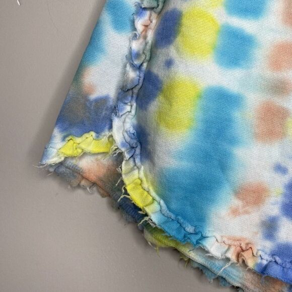 Generation Love Jay Ruffle Sweat Shorts NEW Blue Multi Tie-Dye Womens Medium M - Picture 6 of 12